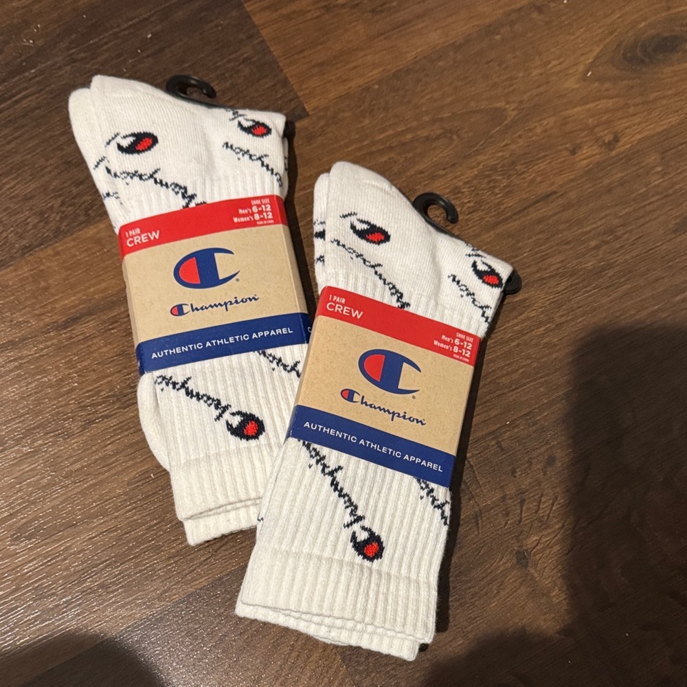 Champion White Crew Athletic Socks
